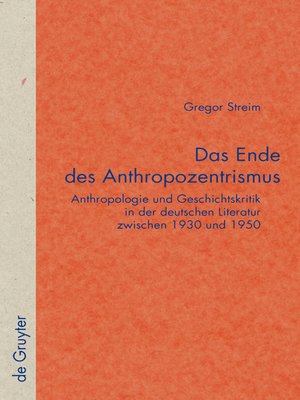 cover image of Das Ende des Anthropozentrismus